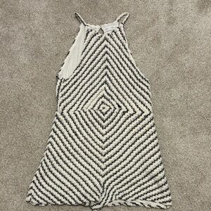 Zara Black and White Chevron Knitted Romper